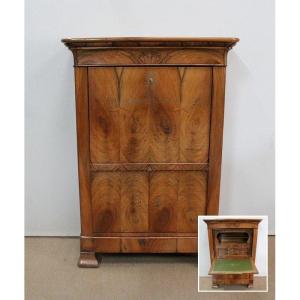 Secretary In Walnut, Restoration Period - Mid-19th Century