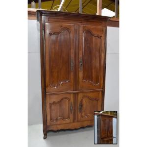 Important Four Property Doors, Regional, In Roux Cherry, Louis XV Period - Late 18th Century