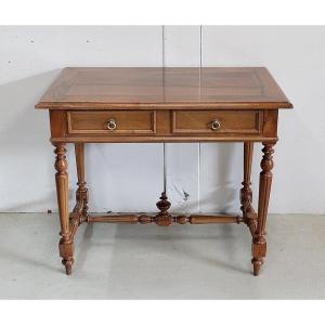 Small Office Table In Solid Walnut – 1920