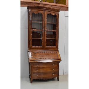 Scriban - Port Library In Solid Walnut Two Bodies - Eighteenth