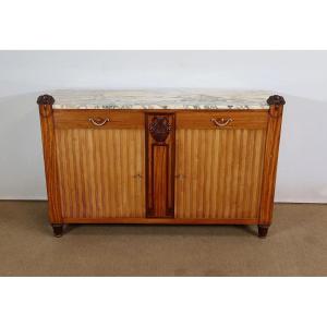 Sideboard In Mahogany Blond From Ceylon, Art Deco - Early Twentieth