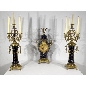 Important Gilt Bronze Fireplace Trim - Late Nineteenth