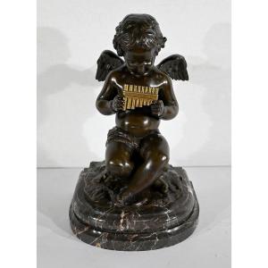 Bronze “angelot à La Flûte” – Late 19th Century