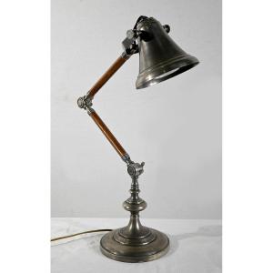 Articulated Arm Lamp In Metal And Wood - 1920