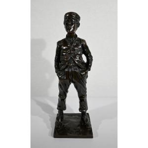 Bronze “the Whistler” After H. Hertzberg – Late 19th Century