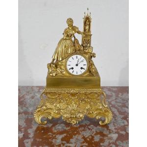 Pendulum In Gilt Bronze, Napoleon III Period - Mid-19th Century