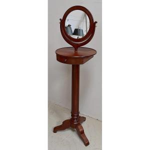 Barbière In Solid Mahogany From Cuba, Restoration Period - 1st Part Of The Nineteenth