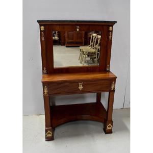 Small Secretary - Console In Mahogany From Cuba, Directoire Style - Mid-19th Century
