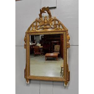 Small Mirror In Golden Wood, Louis XVI Style - Early Twentieth