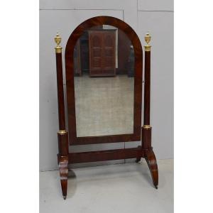 Psyche In Burl Mahogany Veneer, 1st Empire Period Napoleon I - Early Nineteenth