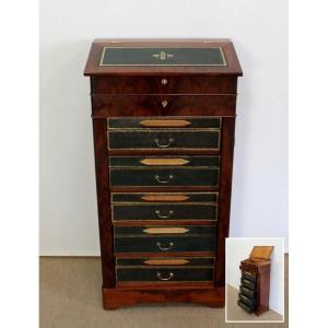 Cardboard Lectern In Mahogany, Restoration Period - 1st Part Of The Nineteenth