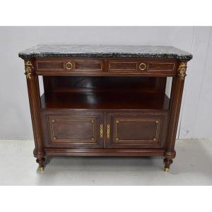 Sideboard Sideboard In Mahogany, Louis XVI Style - Early 20th Century