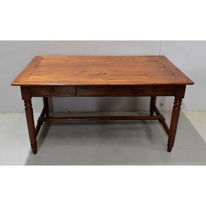 Rectangular Property Table In Golden Oak - Late Nineteenth