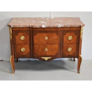 Jigsaw Commode In Rosewood And Violet Wood, Transition Louis XV / Louis XVI - 2nd Pa