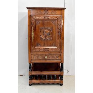 Pantry Drainer In Solid Chestnut - Mid-19th Century