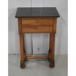 Small Chest Of Drawers In Solid Cherry, Empire - 1st Part Nineteenth
