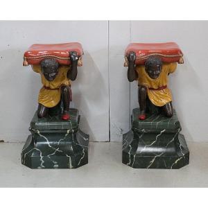 Pair Of Venetian Seats - 1st Part Twentieth