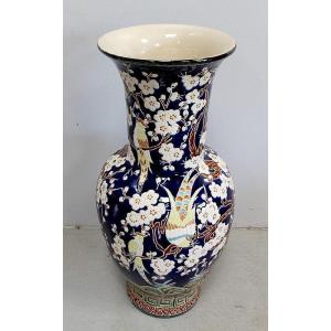Grand Vase « Les Oiseaux De Paradis » – XXe