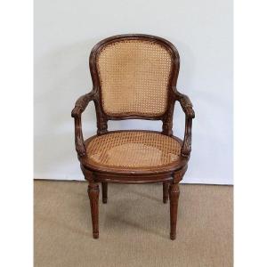 Armchair In Solid Mahogany, Louis XVI Style - 1900s