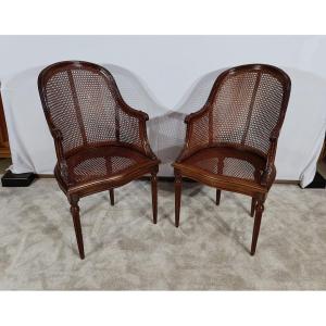 Paire De Fauteuils En Acajou, Style Louis XVI – Début XXe