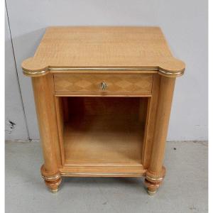 Small Living Room Furniture In Sycamore, Signed J. Leleu - 1950
