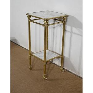 Desserte En Marbre Et Laiton, Art Déco – 1920