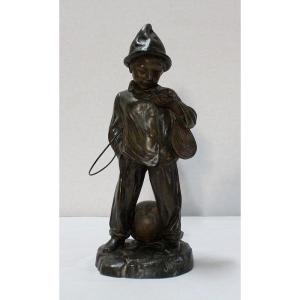Regulates "young Street Player", By G. Demange - Early 20th Century
