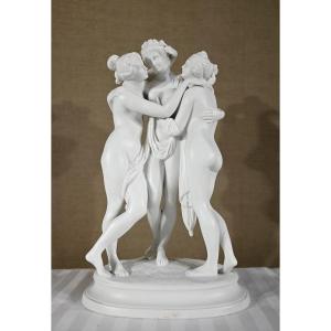 Group In Biscuit "the Three Nymphs" - Early Twentieth