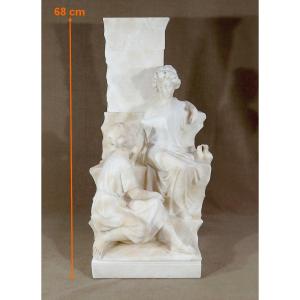 Marble Sculpture “quo Vadis”, According To The Novel By Sienkiewicz – 1900