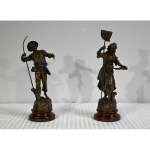 Pair Of Subjects In Regulates "the Fisherman And The Fisherwoman", By G.maxim - Early Twentieth