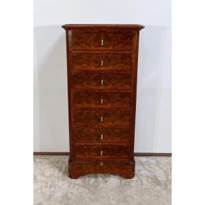 Narrow Semainier In Mahogany - Late Nineteenth