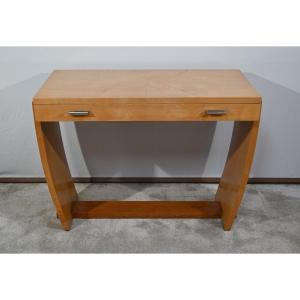 Console Or Small Desk In Sycamore, Art Deco – 1940