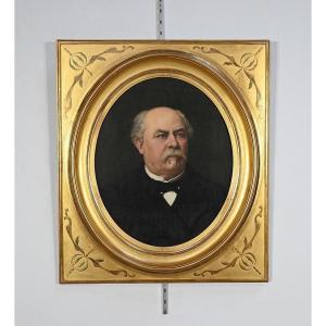Oil On Canvas, Portrait Of Adolphe Nicolas, 19th Century French School