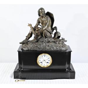Borne Clock In Marble And Bronze, Stamped Viel & Delrue – Late 19th Century