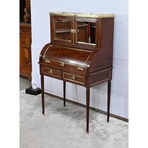 Small Louis XVI Style Cylinder Desk, Napoleon III Period – Mid-19th Century