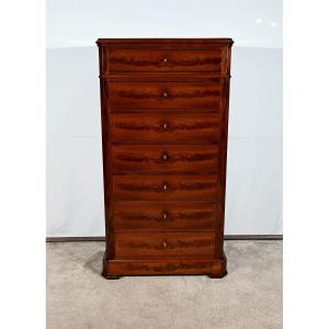 Small Weekly Planner In Burl Mahogany – 2nd Half 19th Century