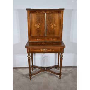 Small Rosewood Writing Cabinet, Charles X Style – Mid-19th Century