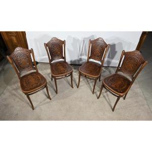 Suite Of 4 Bent Beech Chairs, No. 67 By Jacob & Josef Kohn – 1900