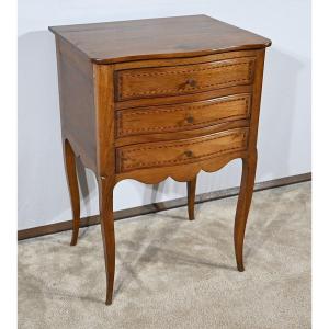 Small Chiffonniere Chest Of Drawers In Walnut, Louis XV Style – Late 19th Century