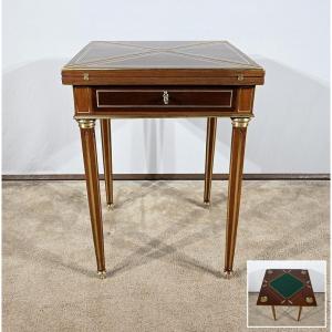 Mahogany Handkerchief Games Table, Louis XVI Style, Napoleon III Period – Mid-19th Century