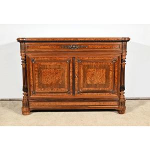 Buffet Chest Of Drawers In Amboyna Burl And Rosewood, Louis XVI Style – Part 2 Of The 19th Century