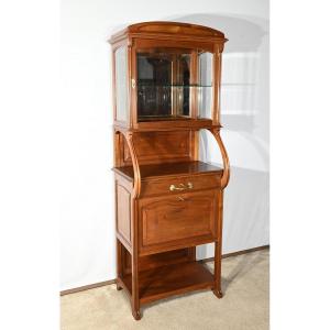 Mahogany Bar Cabinet, Attributed To Maison E.diot, Art Nouveau – 1900