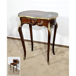 Small Marquetry Coffee Table, Louis XV Style, Napoleon III Period