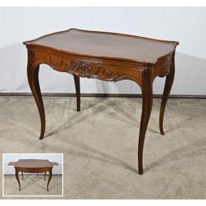 Small Mahogany Cabaret Table, Louis XV Style, Napoleon III Period – Mid-19th Century