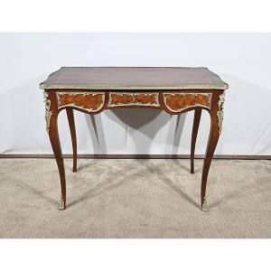 Rosewood And Marquetry Desk Table, Louis XV Style – Early 20th Century