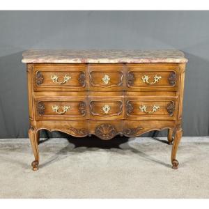 Arbalète Chest Of Drawers In Walnut, Louis XV Style – Early 20th Century