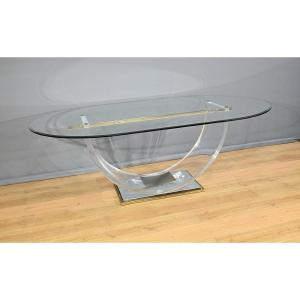 C. Hollis Jones Glass Table For Belgo Chrom – 1970