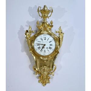 Important Gilt Bronze Wall Clock, Maison Prosper Roussel – Mid 19th Century