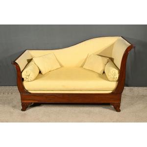 Mahogany Daybed With Backrest, Restoration Period – Part 1 Of The 19th Century