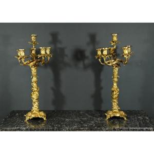 Bronze Candelabra, After Ja. Meissonnier, Napoleon III Period - Mid-19th Century